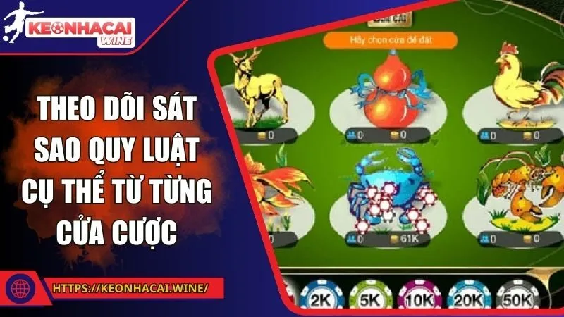 Theo dõi sát sao quy luật cụ thể từ từng cửa cược